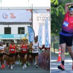 corredores participando en el Fedachi Marathon 2026 en el Estadio Nacional de Santiago
